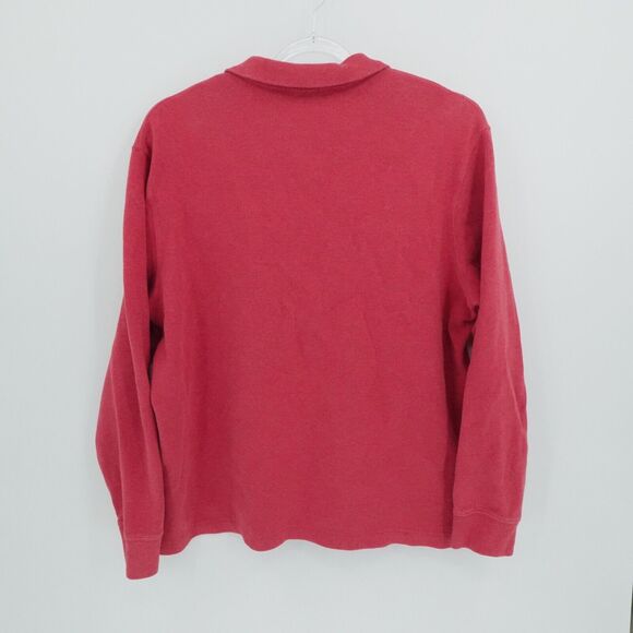 Polo Ralph Lauren Sweater Mens XXL Red 1/4 Zip Mock Neck Preppy Golf Dad - Picture 11 of 13
